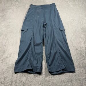 Lululemon Metropolis Maven High Rise Crop Pants Womens Size 6 Iron Blue Wide Leg